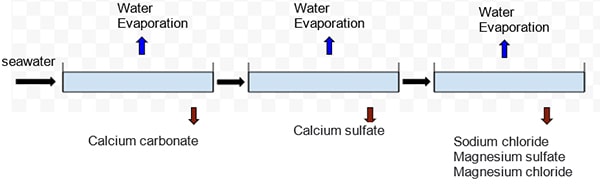 Evaporation-sedimentation process of manufacturing sodium chloride